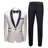 Image of Men's Floral Suit Trousers Suit Slim-fit Banquet Stage Wear Shopping