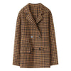 Image of British Plaid Double-faced Cashmere Coat Women Shopping