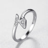 Image of Sterling Silver Snake Ring Female Stackable Band Ring Shopping