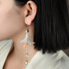 Image of Glaze Petunia Asymmetric Earrings Retro Shopping