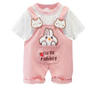 Image of Children's Clothing Men And Women Baby Summer Cartoon Short-sleeved Overalls Shopping