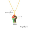 Image of African Fist Symbol Titanium Steel Pendant Necklace Shopping