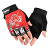 Image of Men's Wolf Head Half Finger Riding Fitness Outdoor Sports Fingerless Gloves Shopping