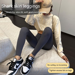 Shark Pants Women's Outer Wear Belly Slimming Skinny Stretch High Waist Leggings Shopping