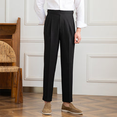 Non-ironing Seersucker Casual Pants High Waist Straight Trousers Shopping