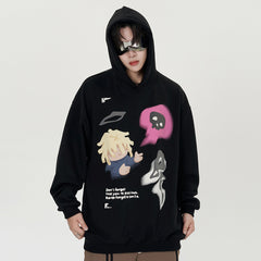 Fashion Cartoon Printed Hoodie Men Shopping