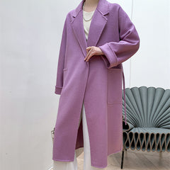 Reversible Cashmere Coat Women's Mid-length High-end Sense Shopping