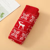 Image of Women Long Socks Christmas Women Knitted Cotton Woolen Stocking Warm Thigh High Over The Knee Cute Deer Printing Socks Twist Cable Crochet Shopping