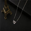 Image of Twelve Constellation Pendant Necklace Simple Titanium Steel Clavicle Chain Shopping