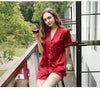 Image of Silk Pajamas Women's Short-sleeved Shorts Two-piece Set Silk Pajamas Shopping