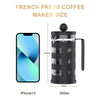 Image of RAINBEAN  French Press Coffee Maker Easy Cleaning Cafeteria, Heat Resistant Borosilicate Glass Shopping