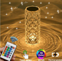 Creative Crystal Diamond Table Lamp Rechargeable Acrylic Bedroom Bedside Shopping