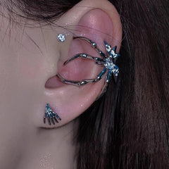 Cool European And American Retro Metallic Spider Ear Clip Unique Design Cool Style Shopping