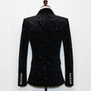 Image of Gypsophila Sequin Silver Buckle Waist Velvet Jacket Shopping