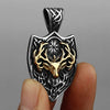 Image of Domineering Antlers Titanium Steel Pendant Necklace Shopping