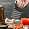 Image of Food Slice Assistant - Stainless Steel Onion Holder Slicer Tomato Cutter NonSlip Shopping