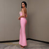 Image of Sleeveless Beaded Long Bandage One-piece Dress Women Shopping