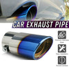 Image of Car Exhaust Pipe Tip Rear Tail Throat Muffler Stainless Steel Round Accessories Shopping