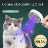 Image of Cat Comb Dog Hair Remover Brush UVC Sterilization Pet Grooming Slicker Needle Comb Cat Sterilization Comb Pet Brush For Shedding And Grooming Self-Cleaning Slicker Brush For Long And Short Hair Shopping