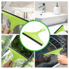 Image of 3X Glass Window Wiper Cleaner Squeegee Shower Screen Mirror Home Car Blade Brush Simple Green Car Glass Window Cleaner Wiper Cleaner Household Cleaning Brush Window Cleaning Tools Shopping