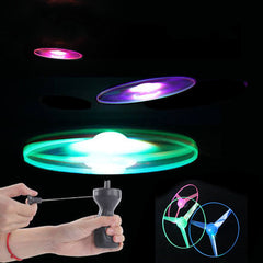 Pull String Luminous Flying Saucer Toy Shopping