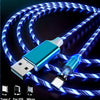 Image of Compatible with Apple , LED Magnetic USB Phone Cable Micro Type C Charger Fast Charging Magnet Charge Cord Shopping111