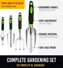 Image of Heavy Duty Garden Tools 9Pieces Set - Rust Proof, Ergonomic Gardening Hand Tools Garden Gifts For Mom And Dad Shopping