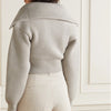 Image of Large Collar Lapel Short Sweater Knit Shopping