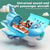 Image of 360 Rotating Electric Plane Airplane Toys For Kids Bump And Go Action Toddler Toy Plane With LED Flashing Light Sound For Boys Shopping