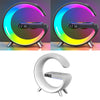 Image of New Intelligent G Shaped LED Lamp Bluetooth Speake Wireless Charger Atmosphere Lamp App Control For Bedroom Home Decor Shopping