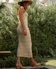 Image of Hollow-out Vacation Skirt Summer Kinked Knitted Mid-length Shopping