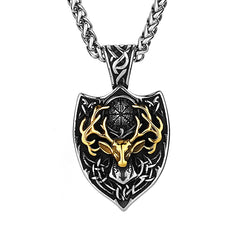 Domineering Antlers Titanium Steel Pendant Necklace