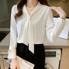 Image of All-matching V-neck Working Clothes Long Sleeve Shopping