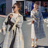 Image of Blue Plaid Woolen Jacket Thickened Shopping