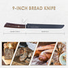 Image of 9 Inches Bread Knife Serrated Edge High Carbon Stainless Steel Forged Cutter for Homemade Crusty Bread Amazon Platform Banned Shopping