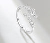 Image of 999 Sterling Silver Diamond Simple Bracelet Ring For Women Shopping