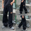 Image of Black Loose Straight Jeans For Men Shopping