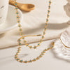 Image of National Style Pastoral Oil-spot Glaze Flowers Necklace Bracelet Jewelry Shopping