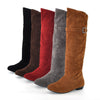 Image of High Leg Boot Suede Ethnic Style Knight Women's Shoes Shopping