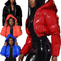 Glossy Bread Coat Down Cotton Jacket