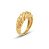 Image of Retro Thread Wave Surface Casting Heavy Industry Ring Shopping