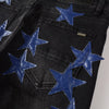 Image of High Street Leather Dark Blue Star Trendy High Craft Stretch Slim Jeans Shopping