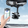 Image of Rearview Mirror Phone Holder For Car Rotatable And Retractable Car Phone Holder Multifunctional 360 Rear View Mirror Phone Holder Suitable For All Mobile Phones And All Car Shopping