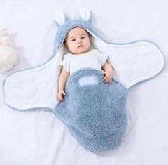 Super Soft Baby Sleeping Bag Fluffy Fleece Newborn Blanket Swaddle Blankets, Unisex Baby Wrap For Newborn Baby Boys Girls With Head-Protecting & Head-Supporting Function, Wearable Swaddle Sleep Sack Shopping