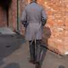 Image of Men's Herringbone Wool Slim Fit Mid Length Coat Shopping