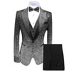 Image of Sequin Men's Suit Three Piece Set Shopping