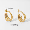 Image of Stainless Steel Ring-shaped Earrings Shopping