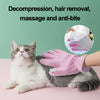 Image of Pet Glove Cat Grooming Glove Cat Hair Deshedding Brush Gloves Cat Floating Hair Pet Hair Removal Brush Dog Bathing Massage Comb Silicone Hair Removal Gloves Shopping