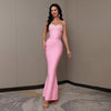 Image of Sleeveless Beaded Long Bandage One-piece Dress Women Shopping