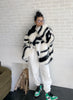 Image of Women's Fashion Polo Collar Faux Fur Coat Shopping